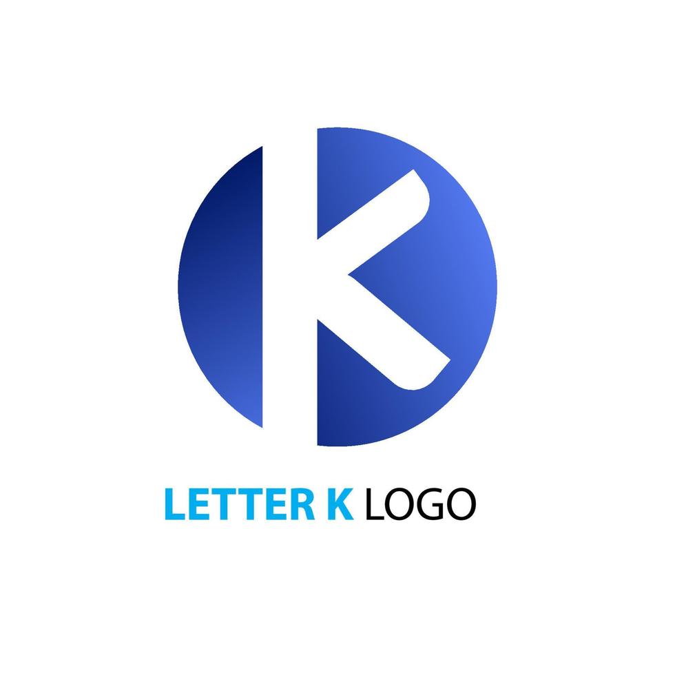 bokstaven k logotyp design vektor