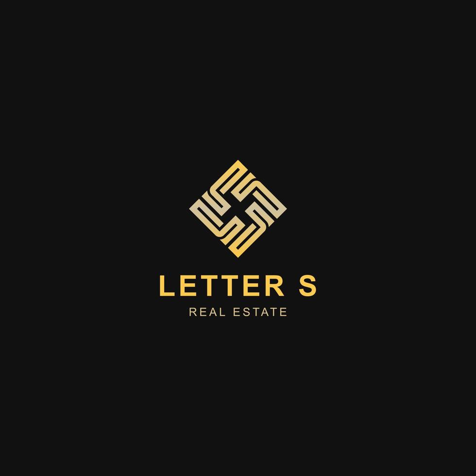 logo letter s immobilien vektor