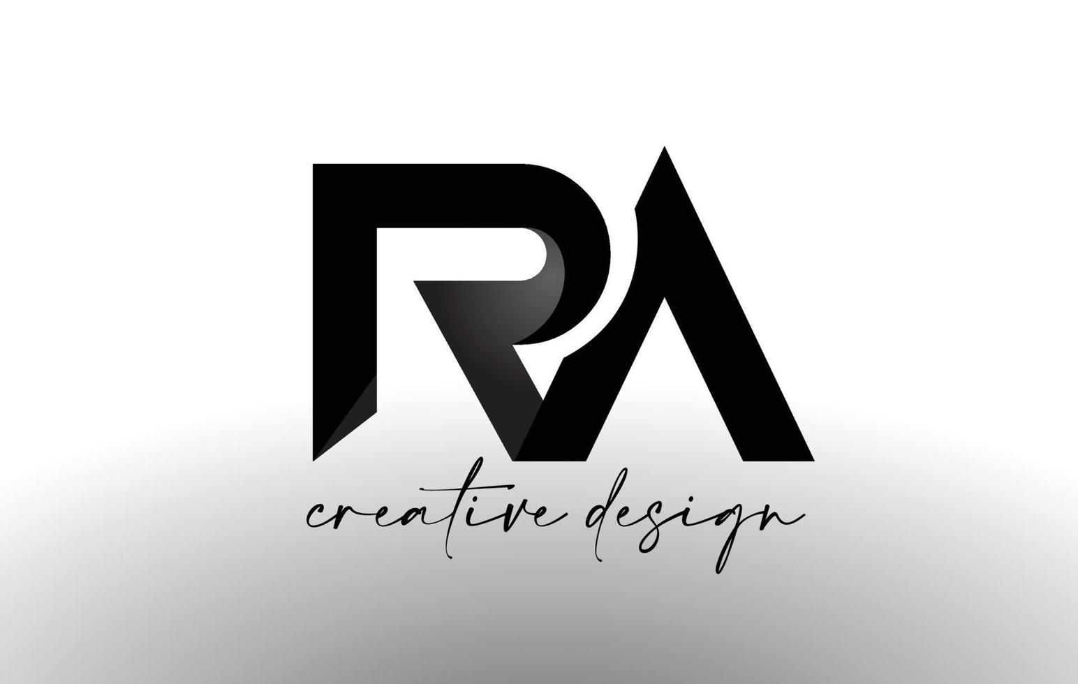 ra-brief-logo-design mit elegantem minimalistischem look.ra-ikonenvektor mit modernem look des kreativen designs. vektor
