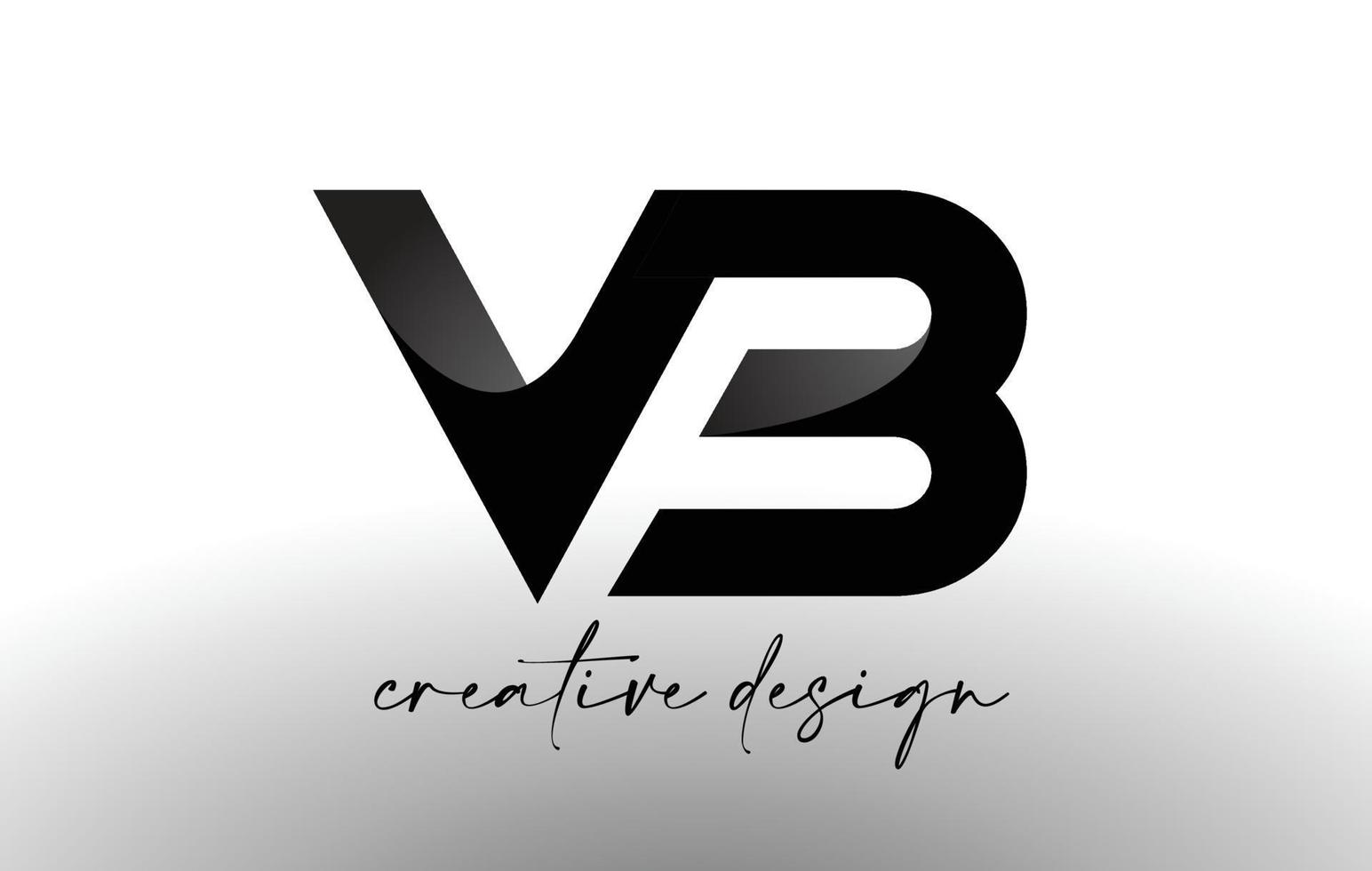 VB-Brief-Logo-Design mit elegantem, minimalistischem Look. VB-Icon-Vektor mit kreativem Design im modernen Look. vektor