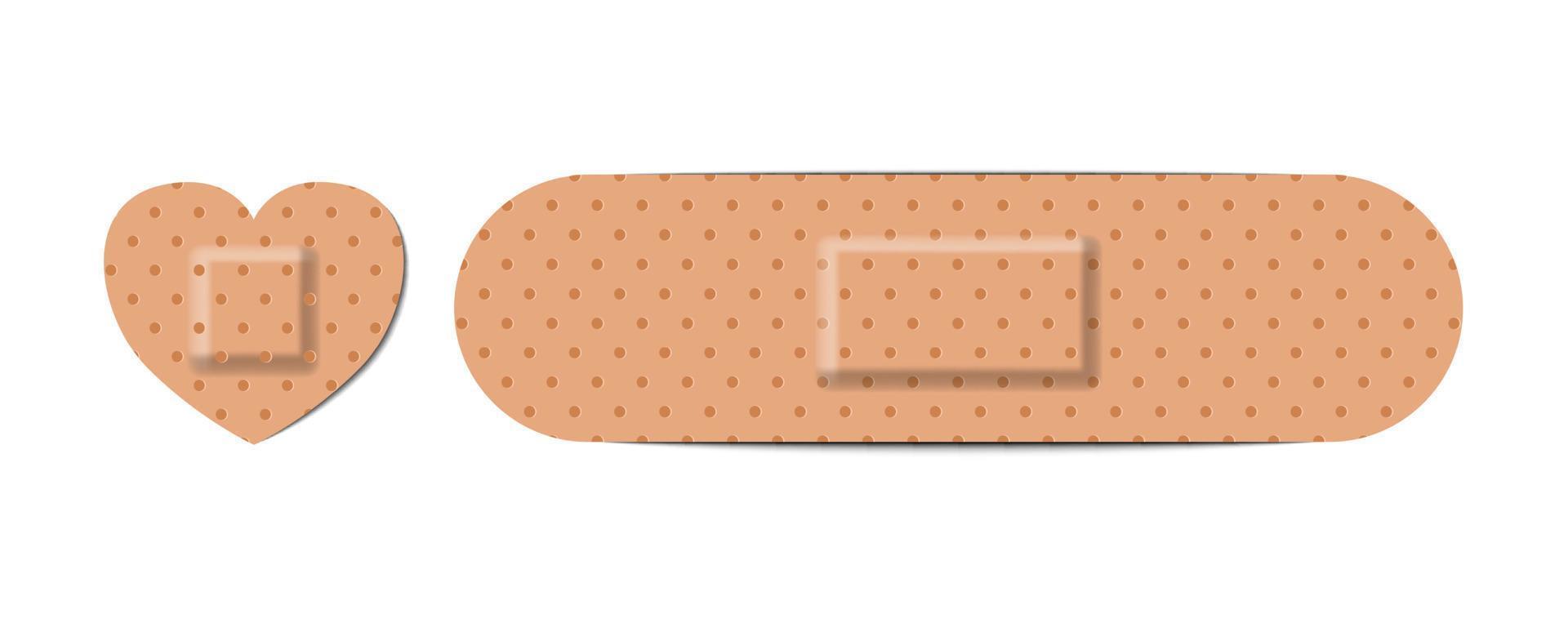 självhäftande bandage elastiska medicinska plåster, vektorillustration vektor