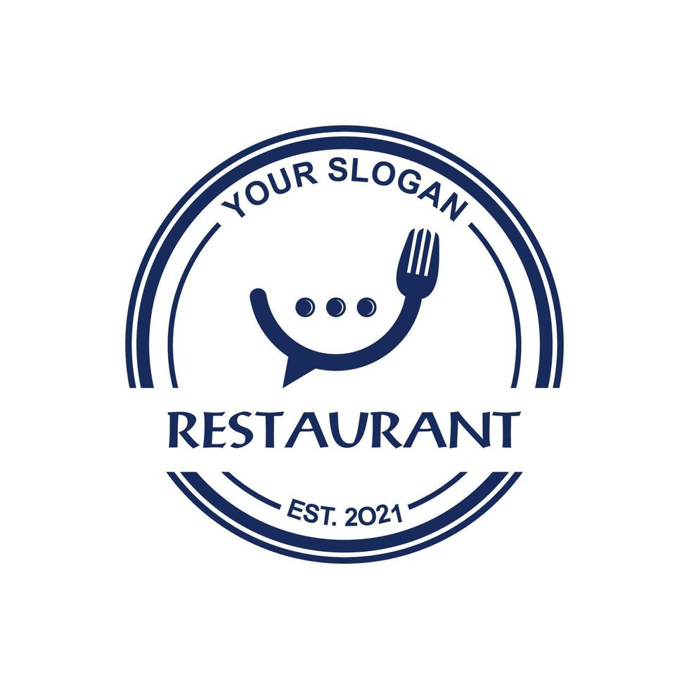 Food-Talk-Logo, Restaurant-Logo vektor