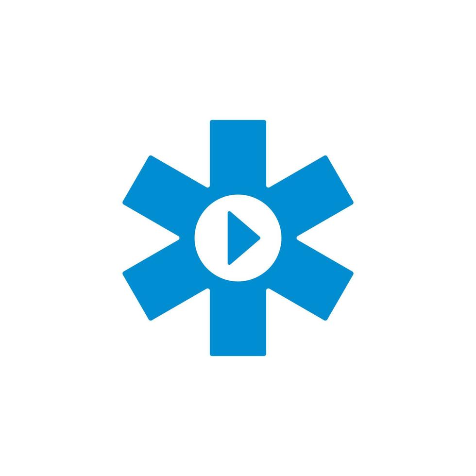 medicinsk videologotyp, kliniklogotyp vektor