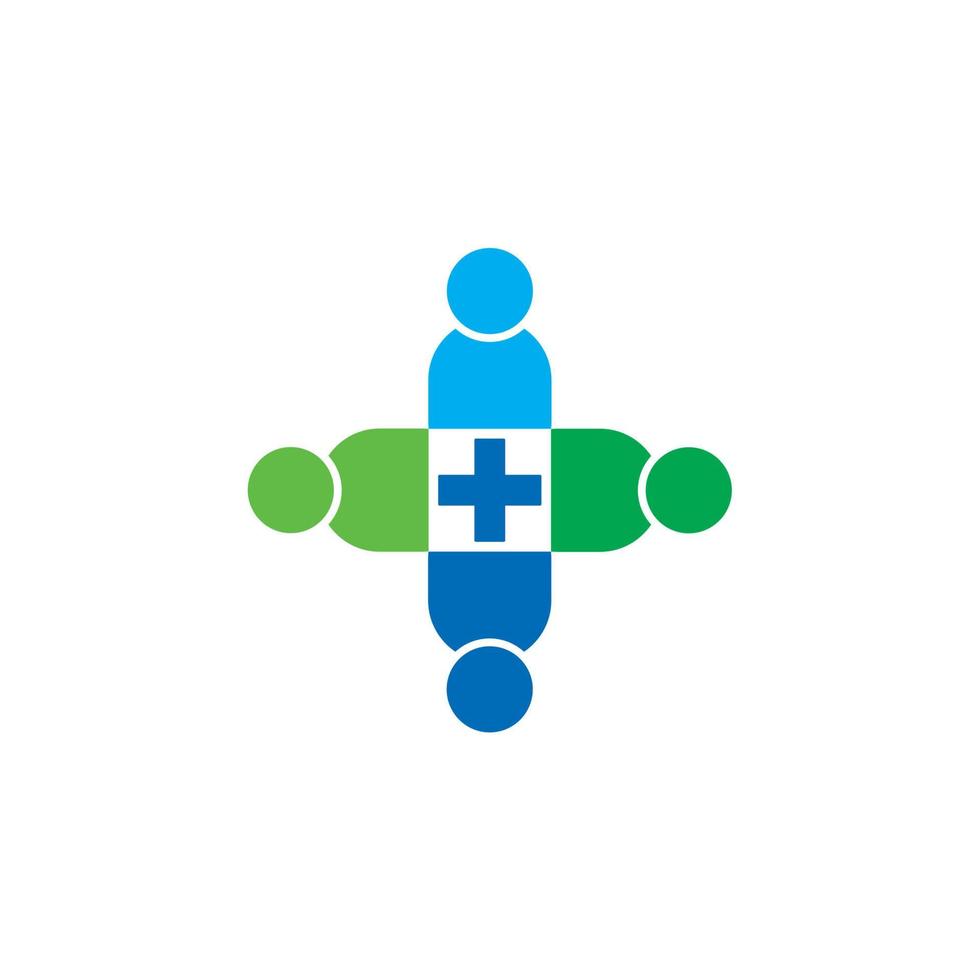 medizinisches Gruppenlogo, gesundes Logo unterstützen vektor