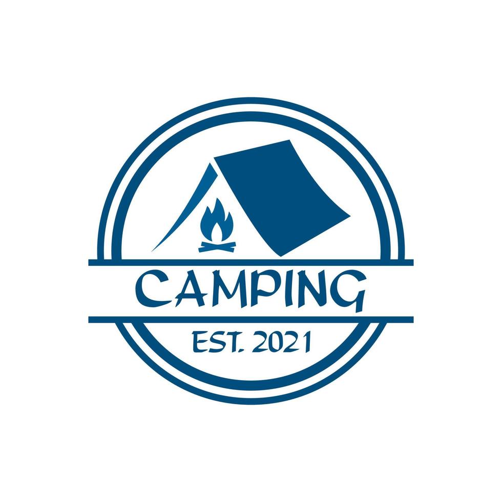 camping logotyp, äventyr logotyp vektor