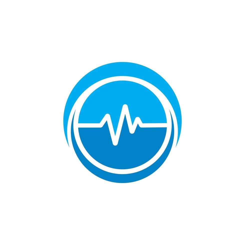 pulslogotyp, logotyp för sjukvård vektor