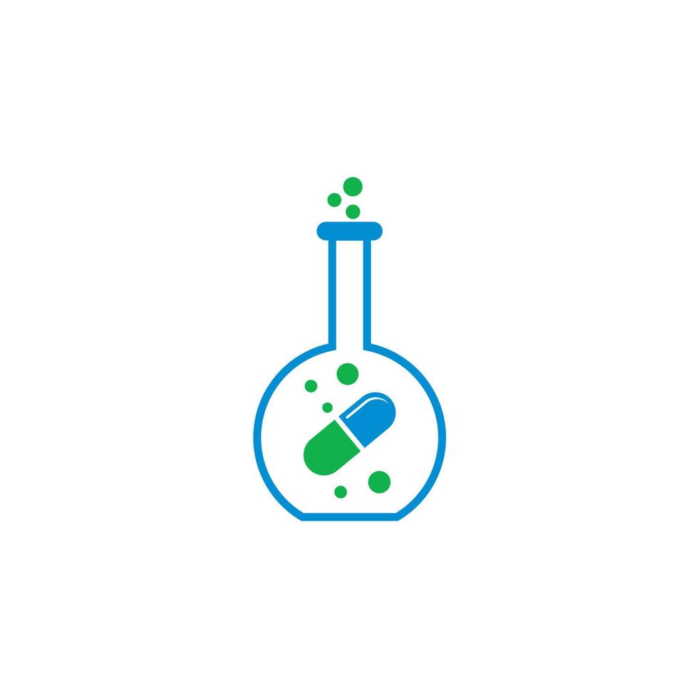 medicin lab logotyp, natur lab logotyp vektor