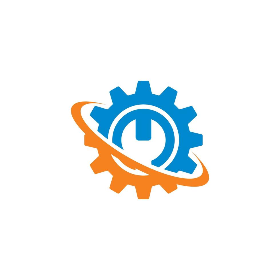 mekanisk logotyp, industrilogotyp vektor