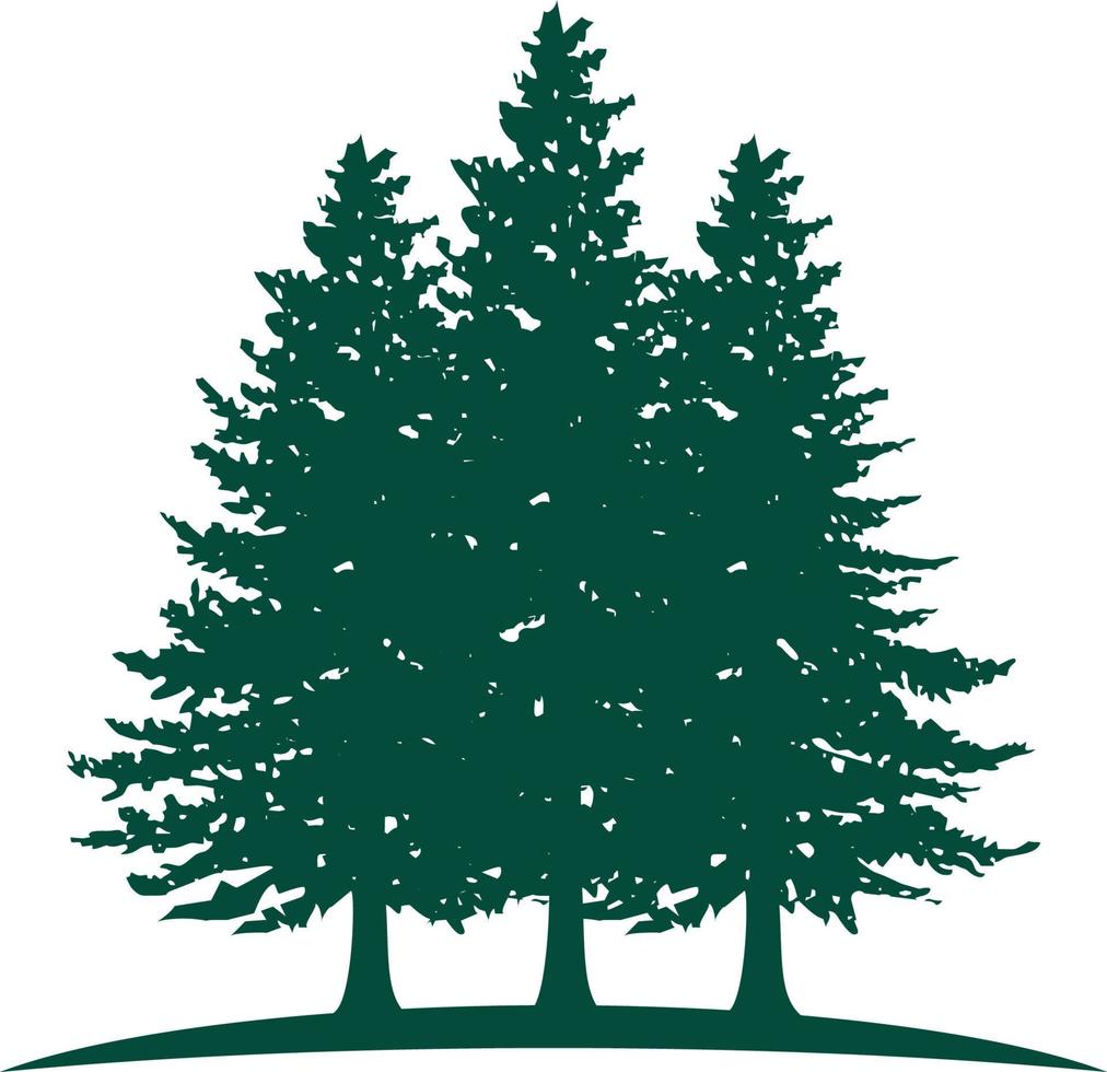 Pine Tree Woods Park Vektor-Logo vektor