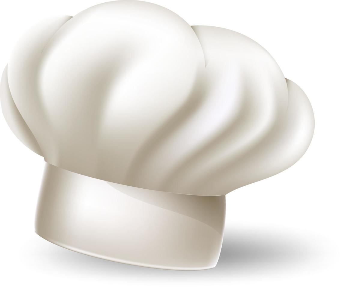 professionell kulinarisk kock hatt isolerad vektor