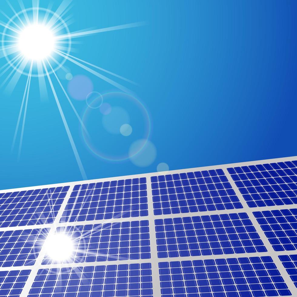 Solarpanel gegen blauen Himmel vektor