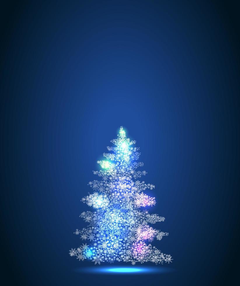 leuchtender weihnachtsbaum vektor
