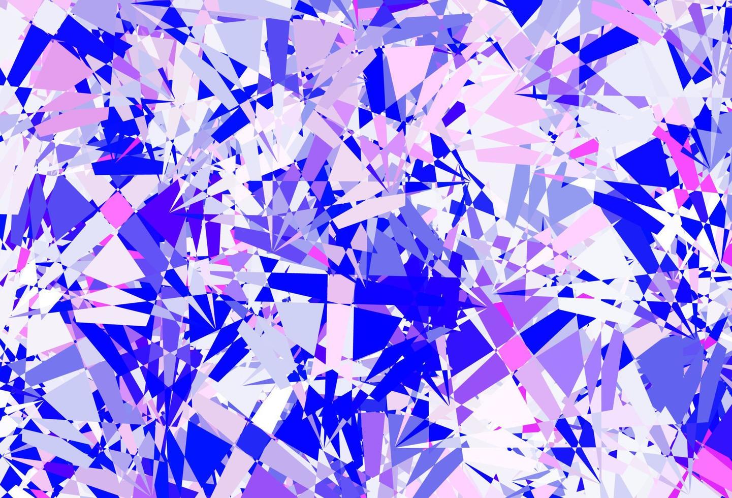 hellrosa, blaues Vektorlayout mit Dreiecksformen. vektor