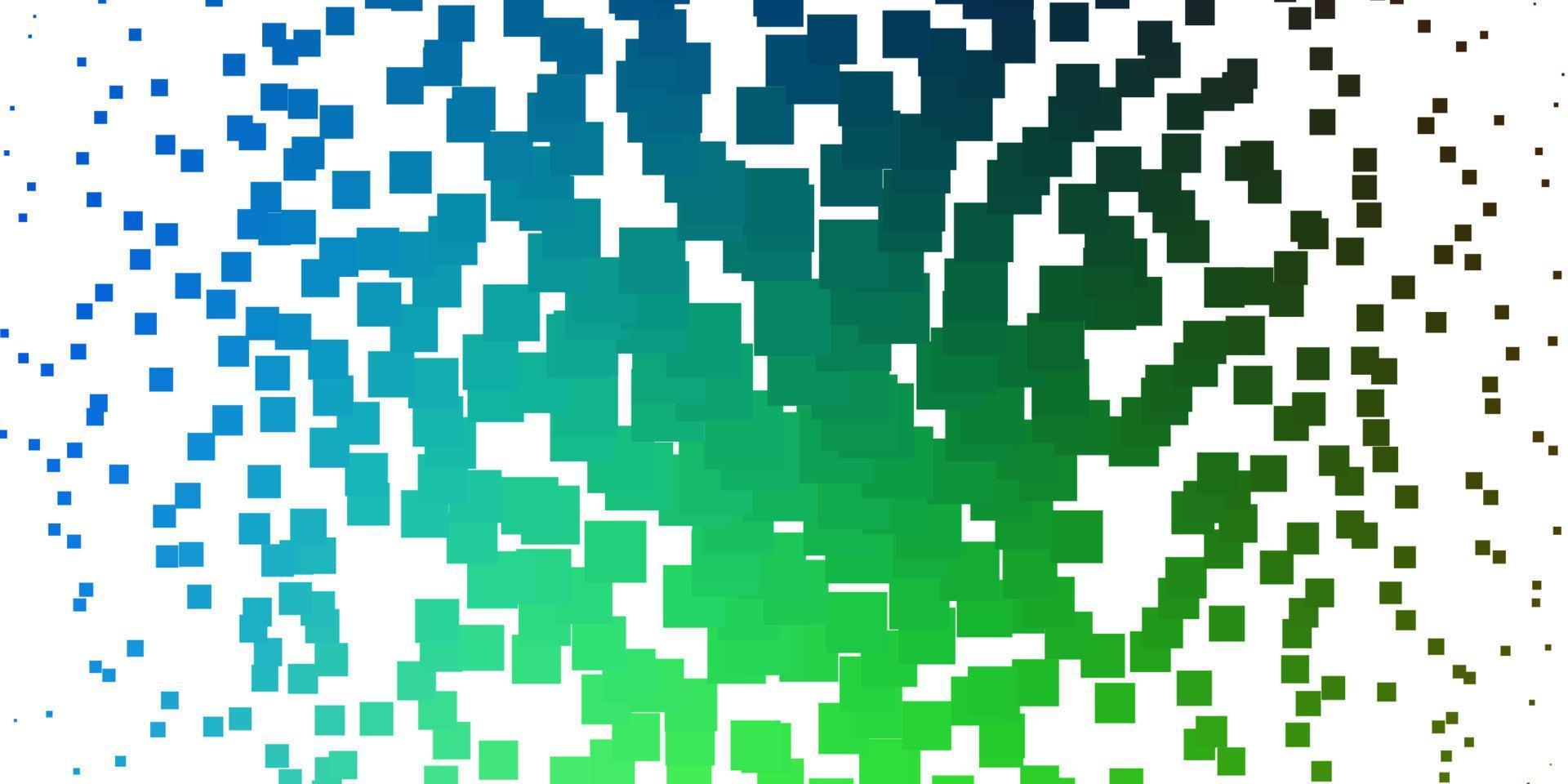 hellblaues, grünes Vektormuster im quadratischen Stil. vektor