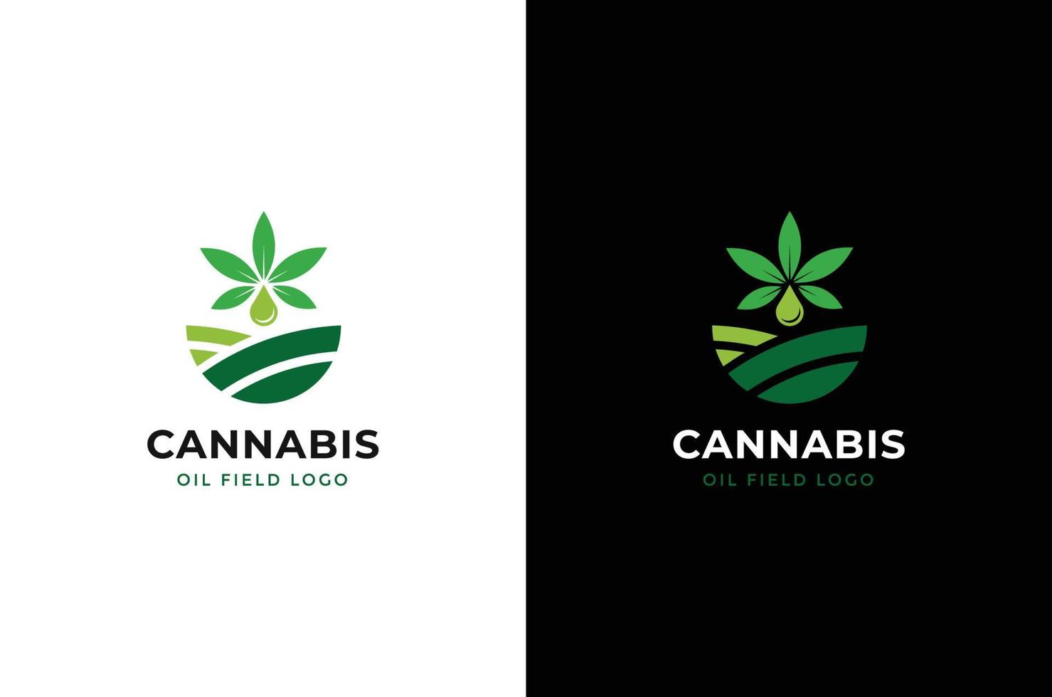 Logodesign für Cannabisöl vektor