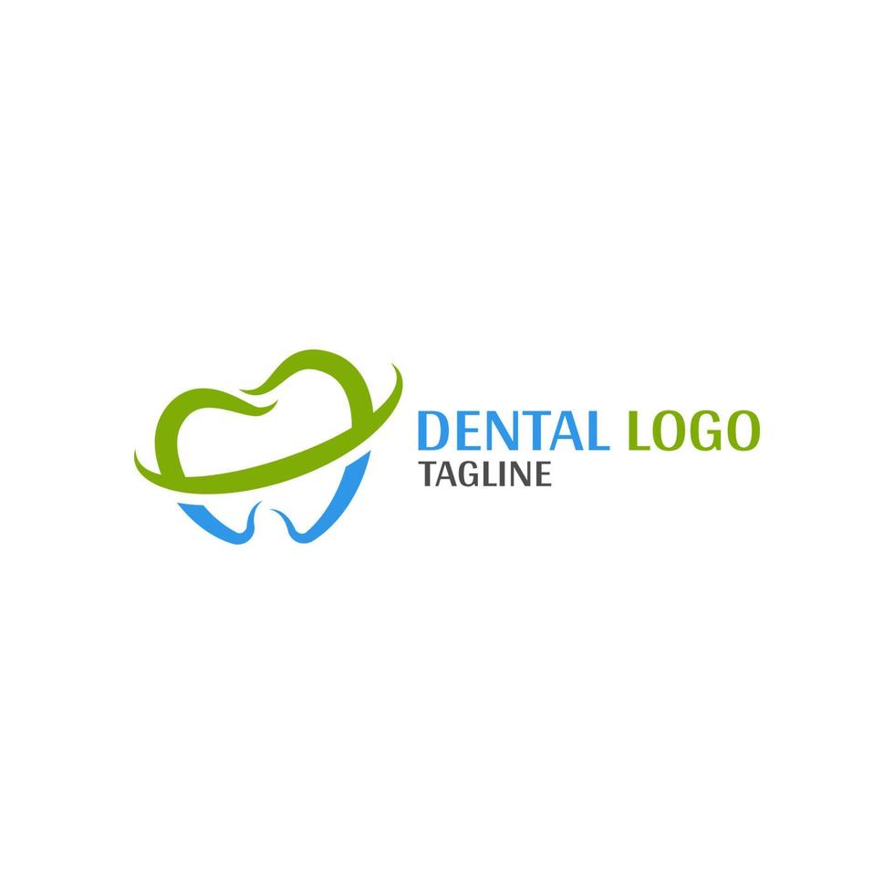 dental koncept logotyp formgivningsmall. vektor logotyp isolerad på vit bakgrund