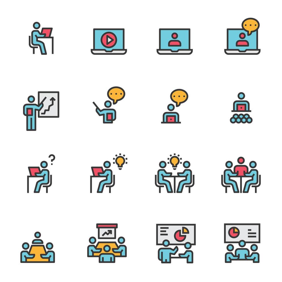 Meeting-Icon-Business-Vektor-Illustration vektor