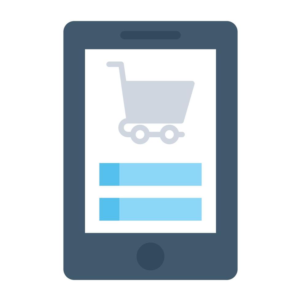 shopping app koncept vektor