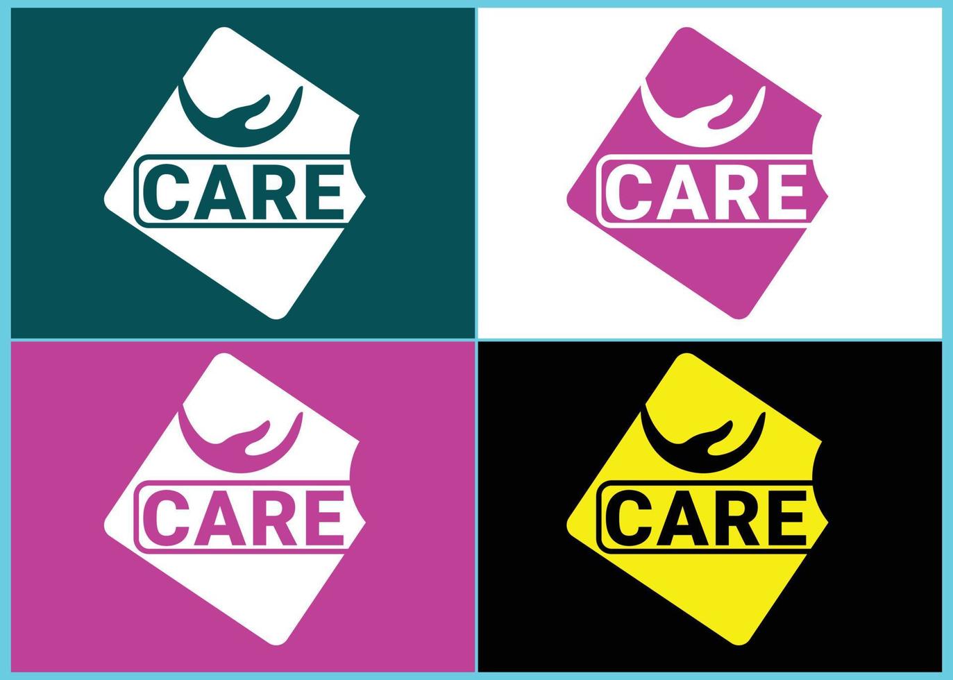 Pflegebrief-Logo und Icon-Design-Vorlage vektor