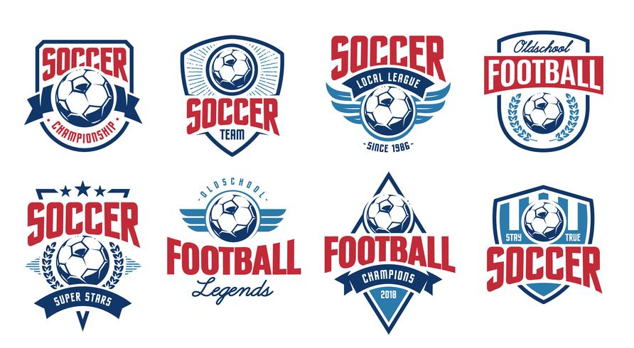 Soccer Classic Vector Emblem Set