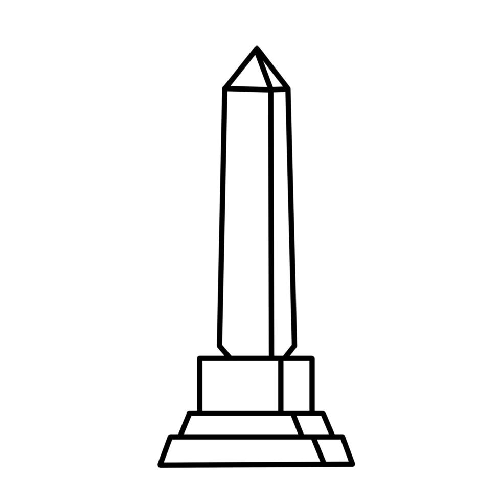 obelisk. kontur stenmonument. vektor