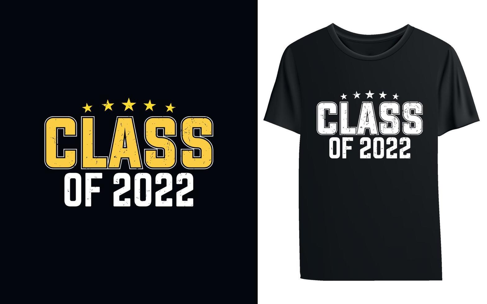 klass av 2022 designmall för t-shirt vektor