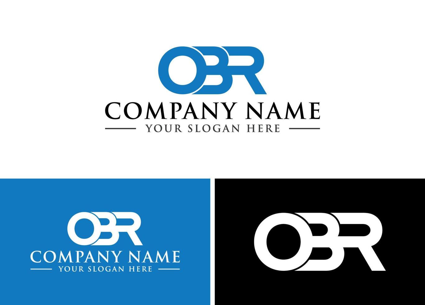 obr Brief Logo-Design-Vorlage vektor