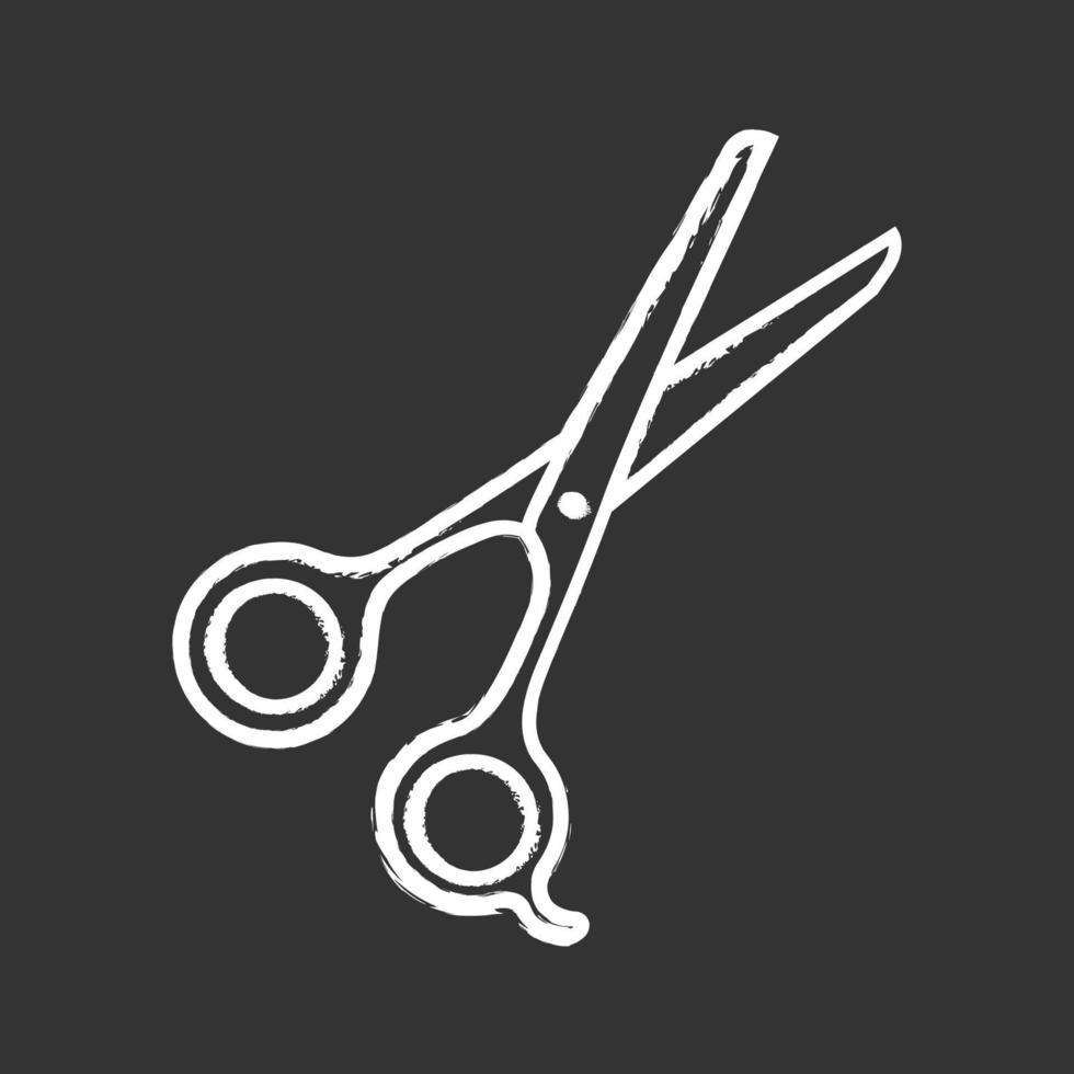 Scheren-Glyphen-Symbol. Haarschneideschere. Schneidinstrument mit Fingerstrebe, Angel. professionelles Haarstyling. Friseur-Accessoire. Silhouettensymbol. negativer Raum. vektor isolierte illustration