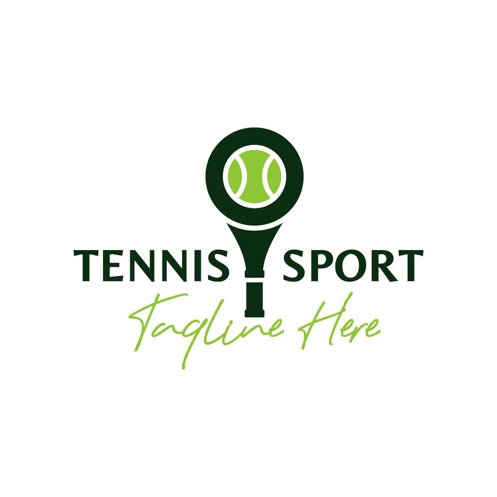 tennis sport inspiration illustration logotyp design vektor