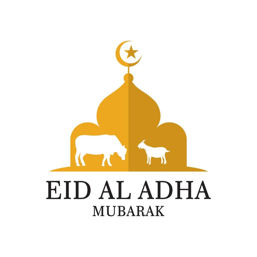 eid al adha logo, islamischer logovektor vektor