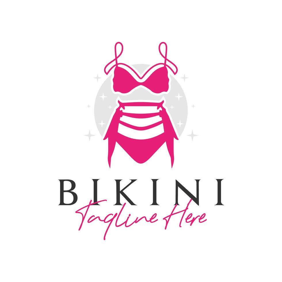 bikini kläder mode inspiration illustration logotyp vektor
