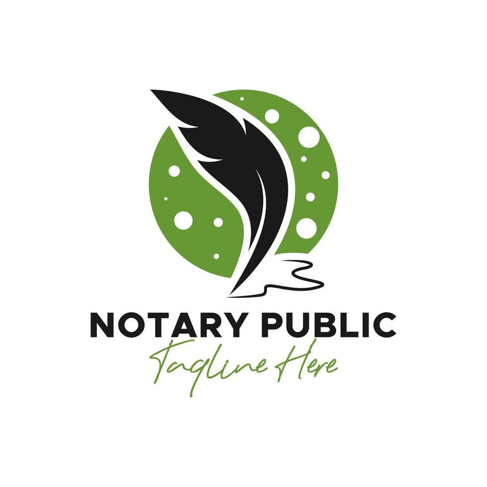 notarie tjänst inspiration illustration logotyp vektor