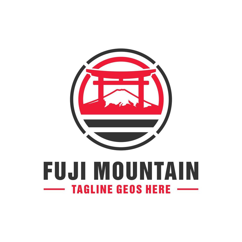 Mount Fuji-Vektor-Illustration-Logo-Design vektor
