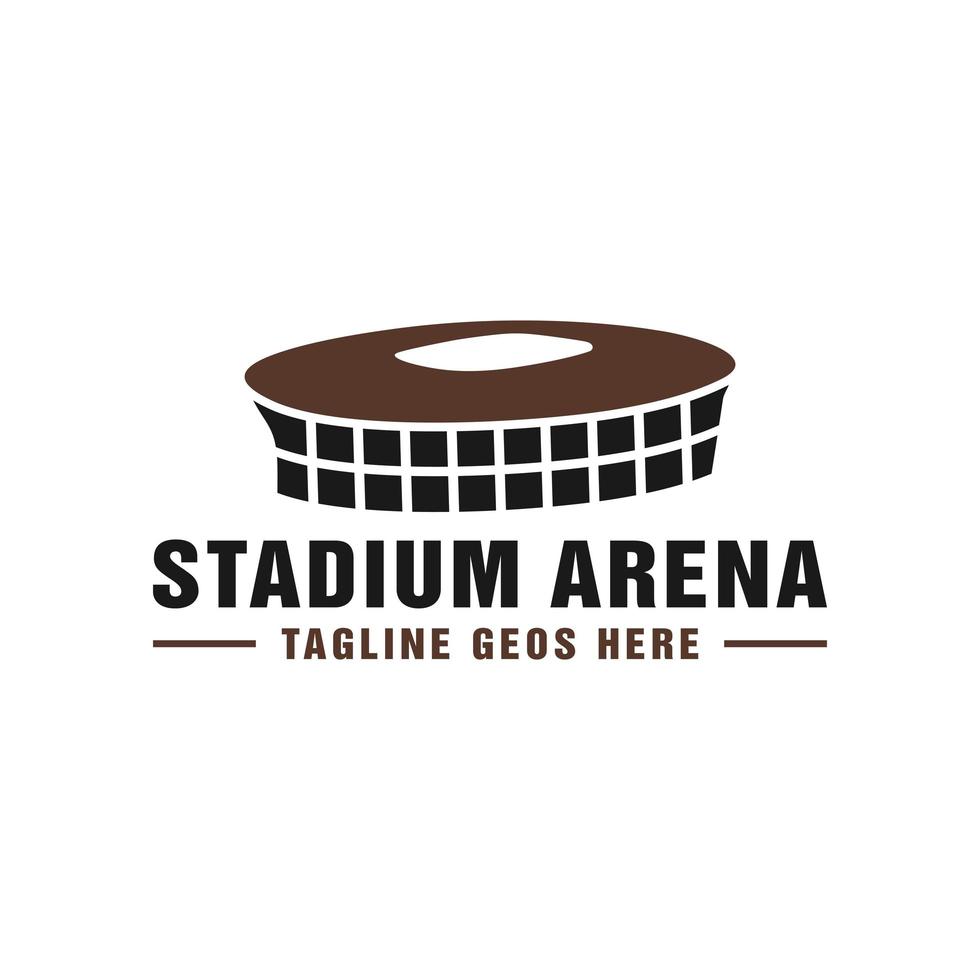 stadion arena bygga inspiration illustration logotyp vektor