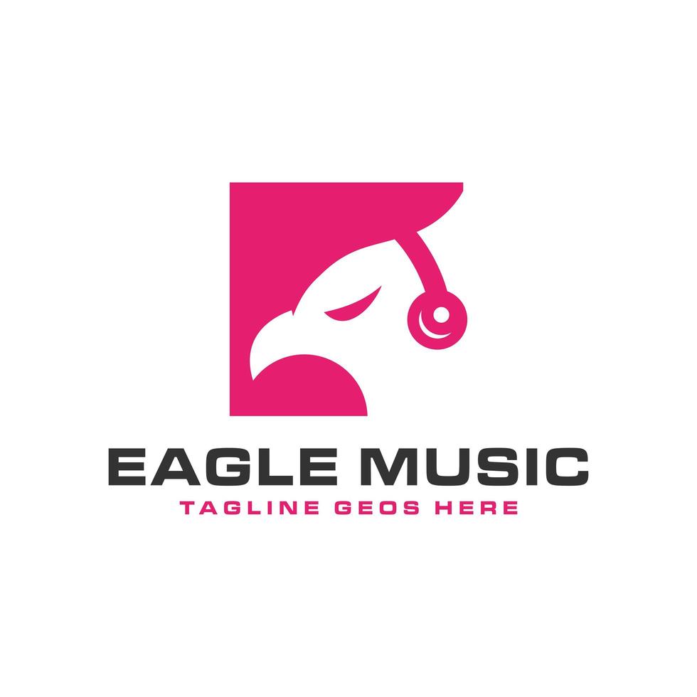 eagle musik inspiration illustration logotyp design vektor