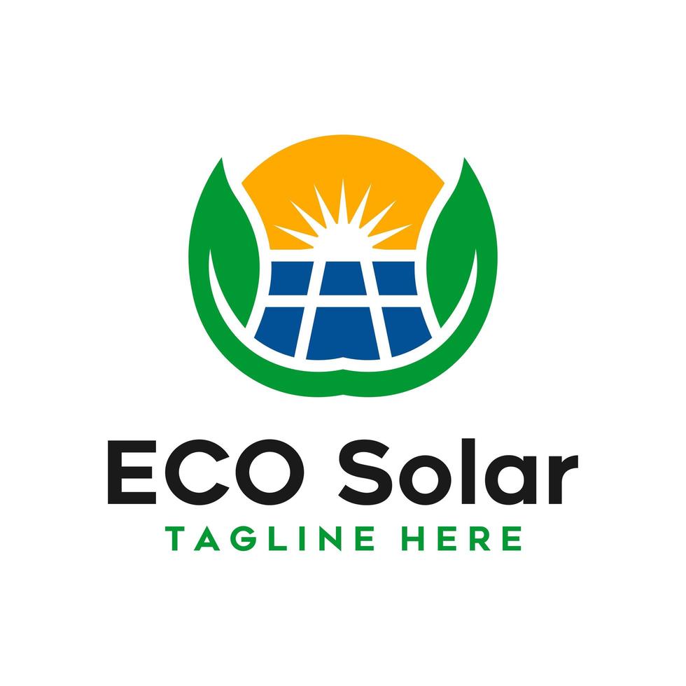 Logo-Design für die Solarpanel-Industrie vektor