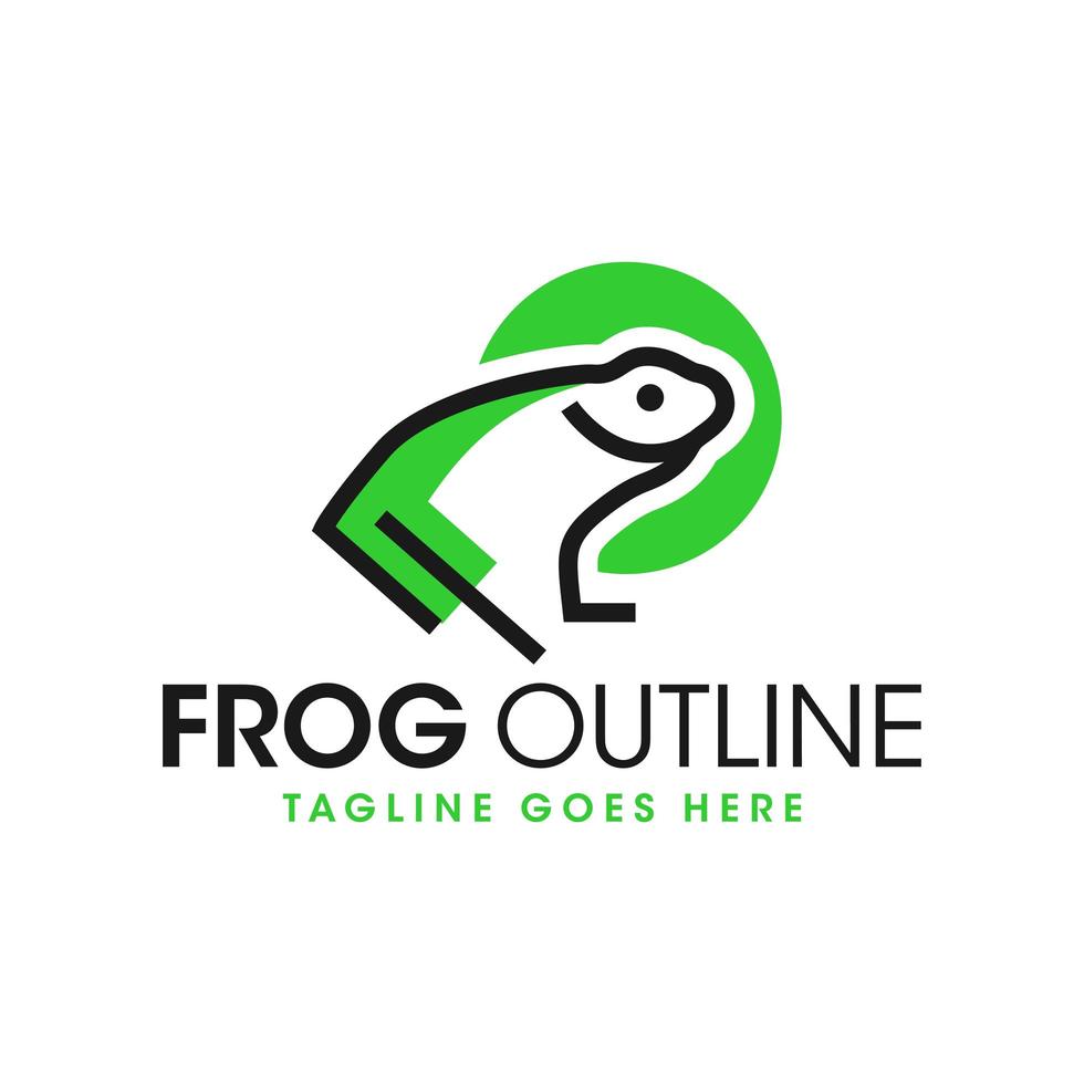 Inspirationsillustrations-Logodesign des grünen Frosches vektor