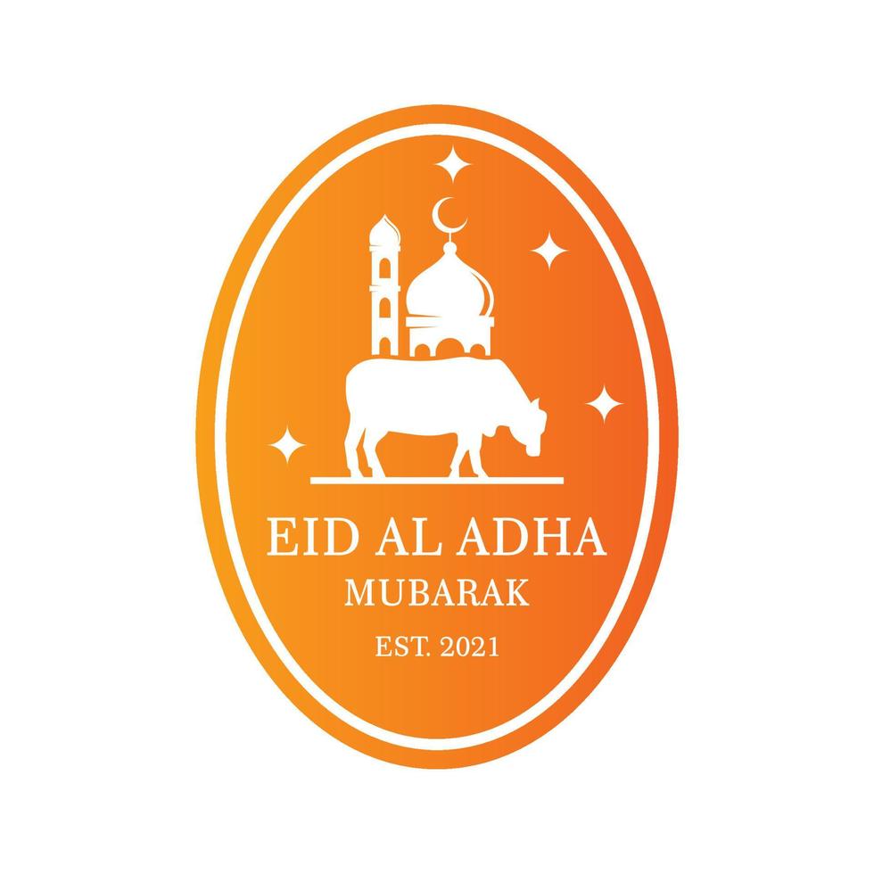 eid al adha logotyp, islamisk logotyp vektor