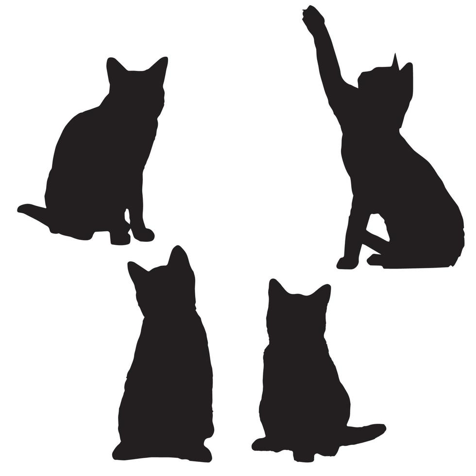 Silhouette von Katzen vektor