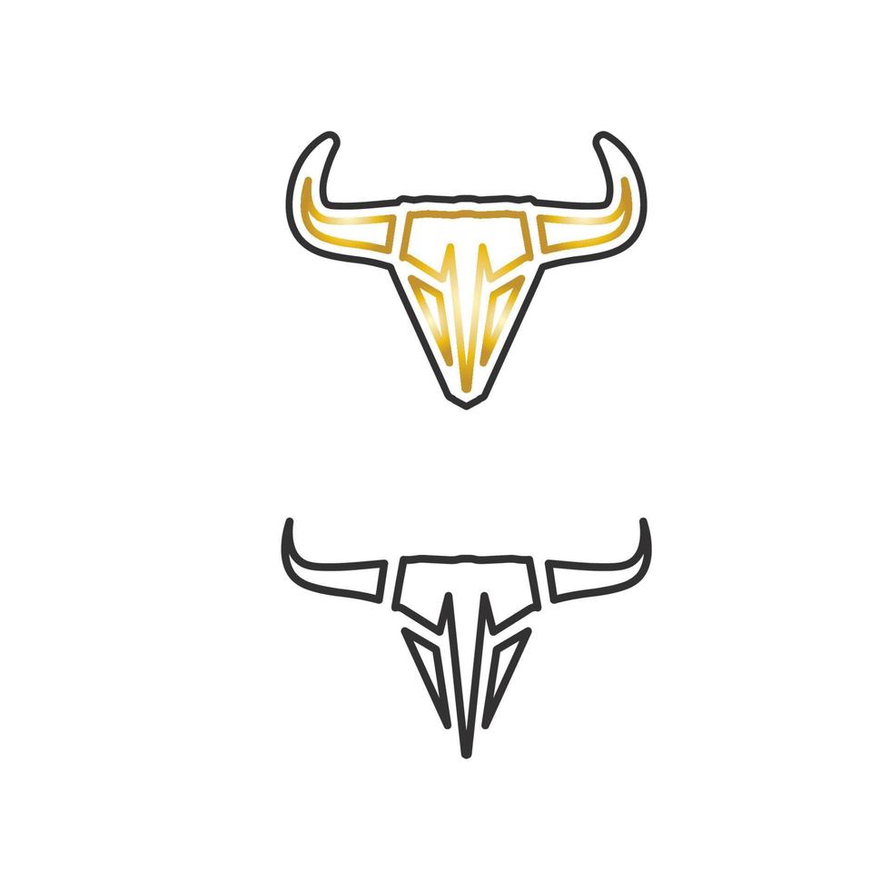 Bull Büffel Kopf Kuh Tier Maskottchen Logo Design Vektor für Sport Horn Büffel Tier Säugetiere Kopf Logo Wild Matador