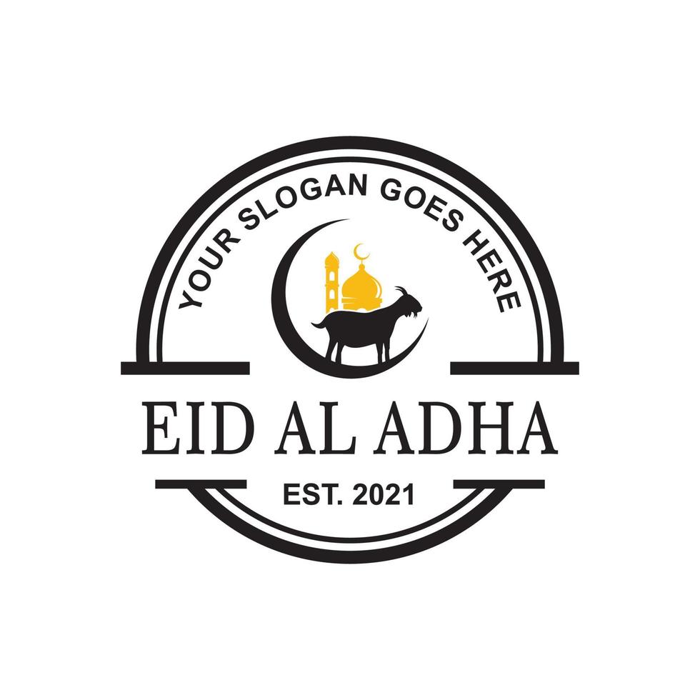 eid al adha logo, islamischer logovektor vektor