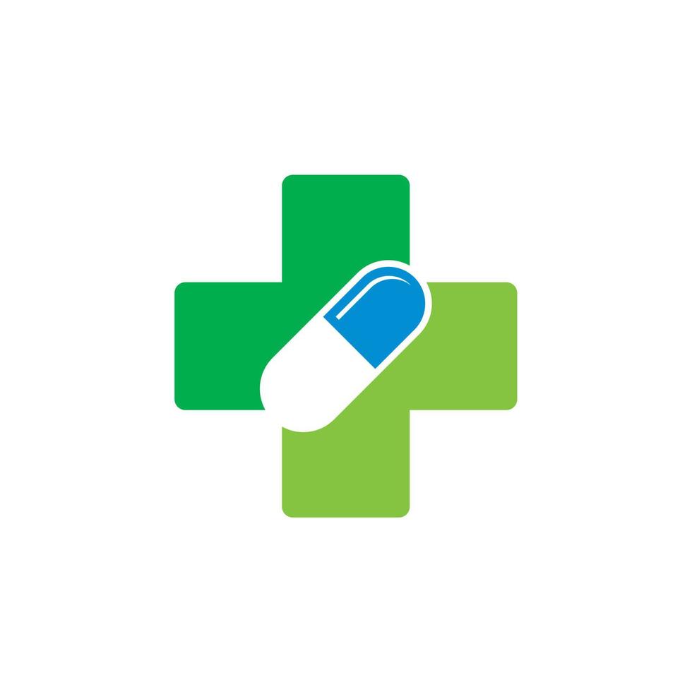 Logo für medizinische Versorgung, gesundes Logo vektor
