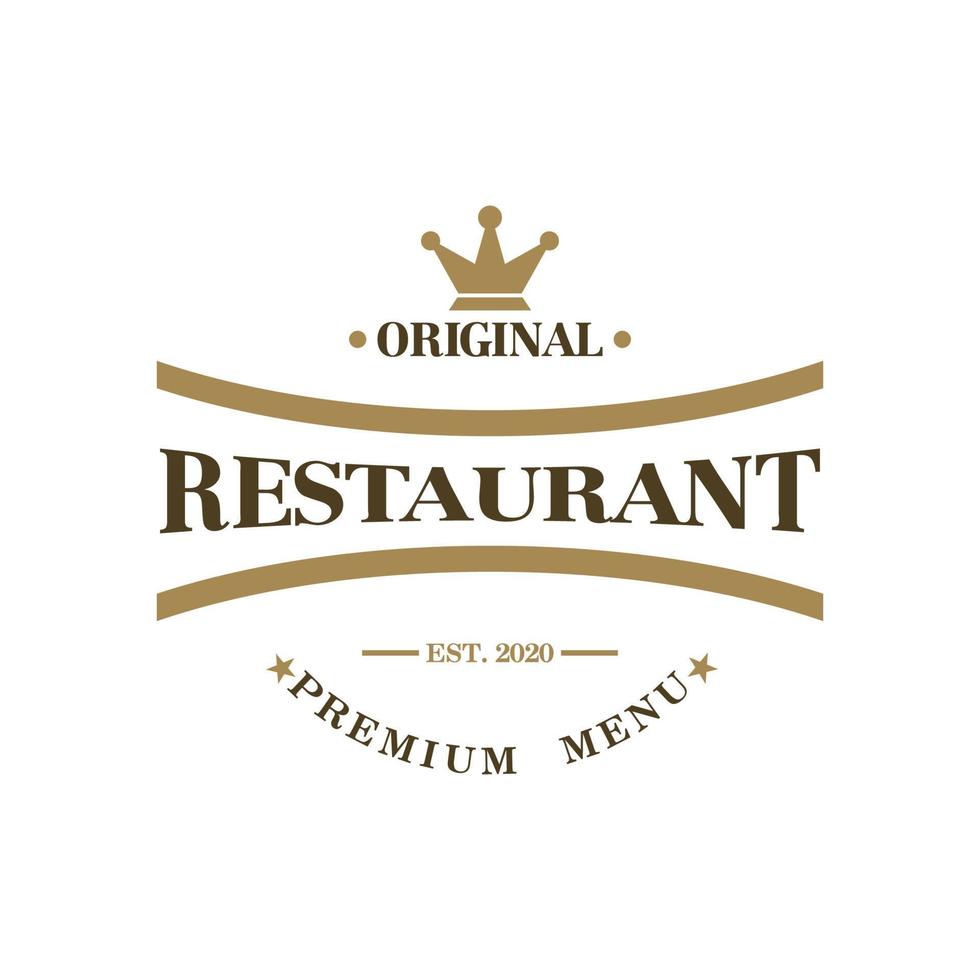 Restaurantvektor, Lebensmittellogovektor vektor