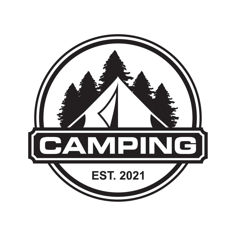 Camping-Vektor, Abenteuer-Logo-Vektor vektor