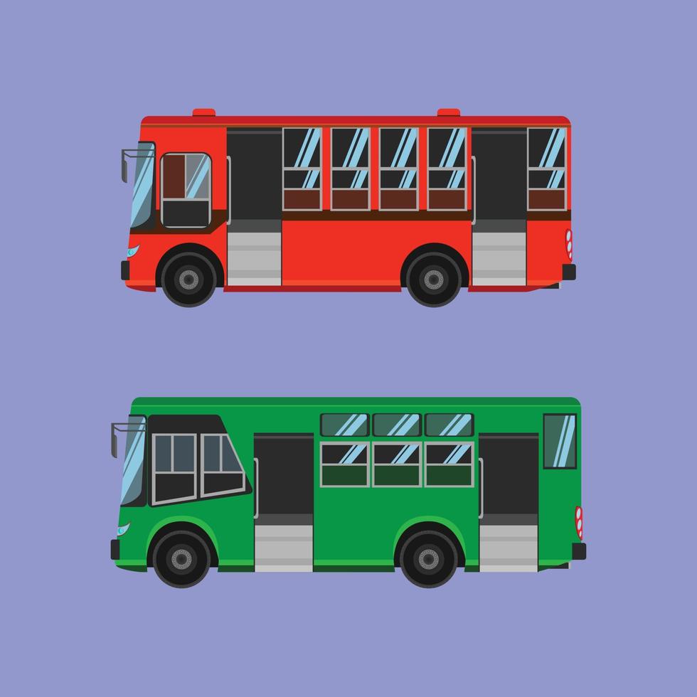 thai minibuss öppna dörren för passagerare kommer in. vektor illustration eps10.