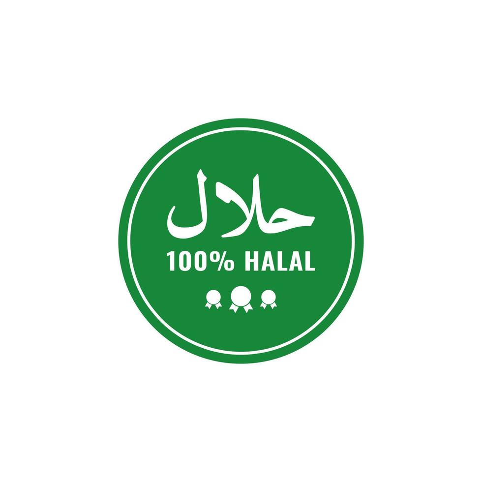 halal mat ikon logotyp stämpel vektor, halal certifikat tagg tecken för mat och dryck produkt klistermärke vektor