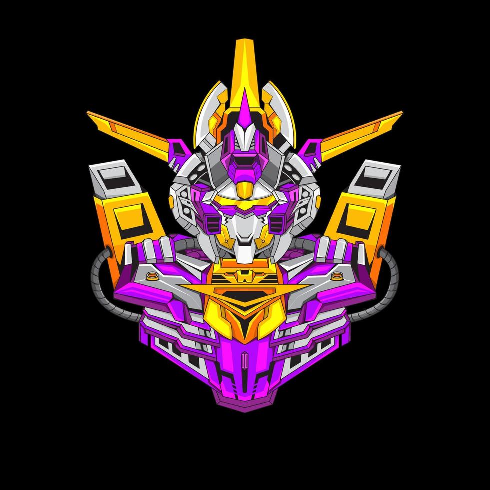 gundam roboter maskottchen logo vektor logo vektor