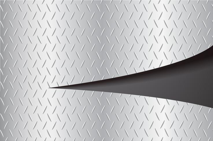 skuren platta metall rivning och utrymme svart bakgrund vektor illustration