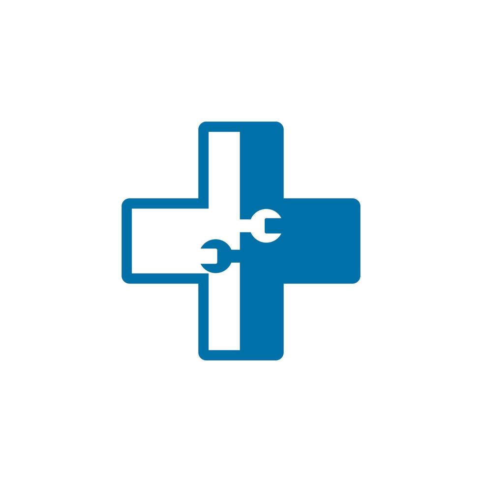 logotyp för medicinsk reparation, logotyp för hälsosam service vektor