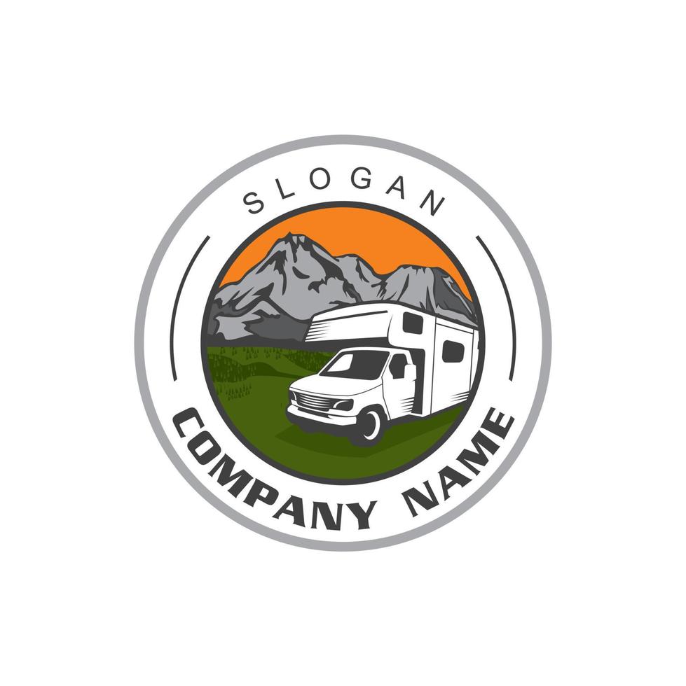 Wohnmobil-Abenteuer-Logo, Reise-Logo vektor